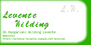 levente wilding business card